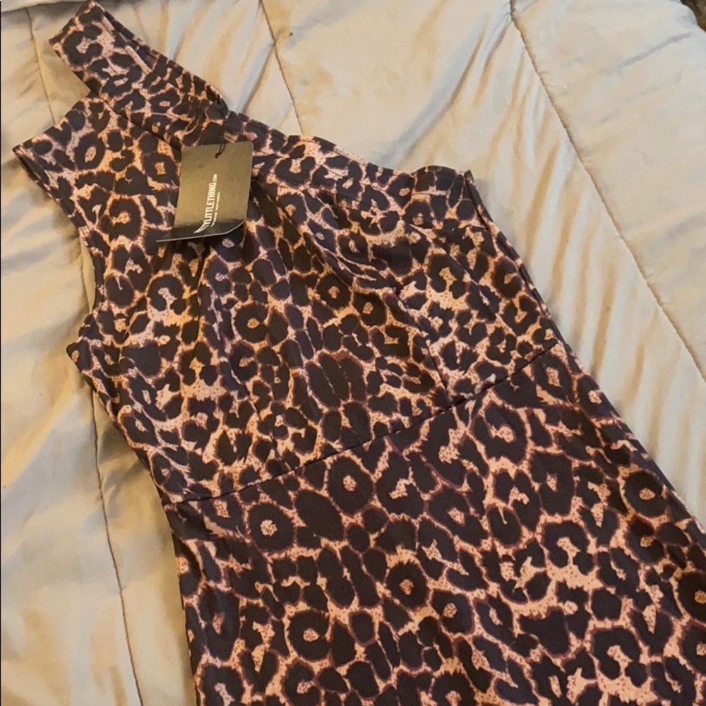 Cheetah Print Casual dinner cocktail dress